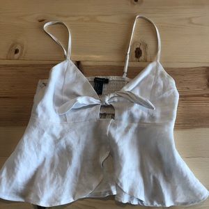 Forever 21 white linen top